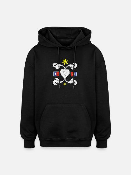 Mayotte - Sweat à capuche oversize unisexe - noir