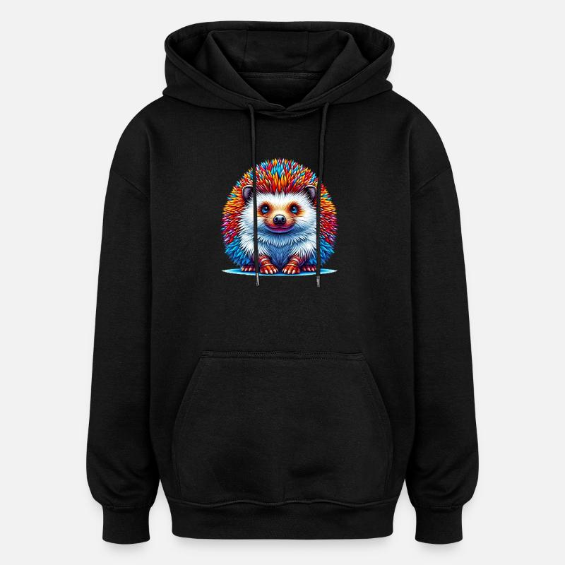 Igel - Oversized Unisex Hoodie - Schwarz