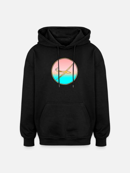 SEA SUNSET GLIDER - Oversized Unisex Hoodie - black