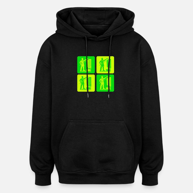 Döner Kebab Retro - Sweat à capuche oversize unisexe - noir