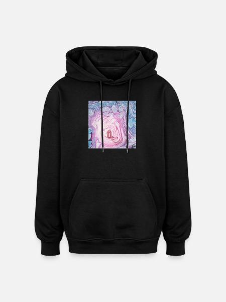 Mystical place - Oversized Unisex Hoodie - black