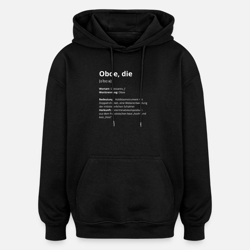 Oboe, die - Oversized Unisex Hoodie - Schwarz