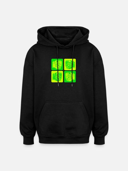 Camera – Pop Art Photography Camera - Oversized Unisex Hoodie - black
