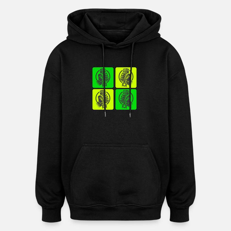 Schrauber Power Style - Oversized Unisex Hoodie - Schwarz