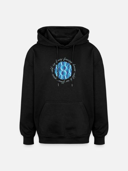 Icy Spirit patten - Oversized Unisex Hoodie - black