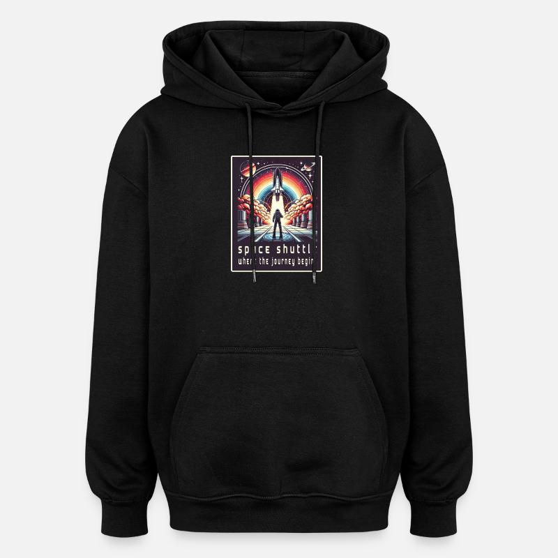 Navette spatiale - Le voyage commence - Sweat à capuche oversize unisexe - noir