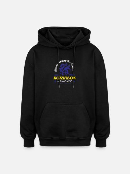 KATZINBOCK IN BANGKOK blue - Oversized Unisex Hoodie - black