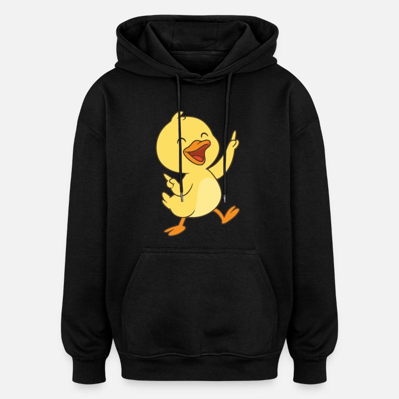 Canetons dansants - Sweat à capuche oversize unisexe - noir