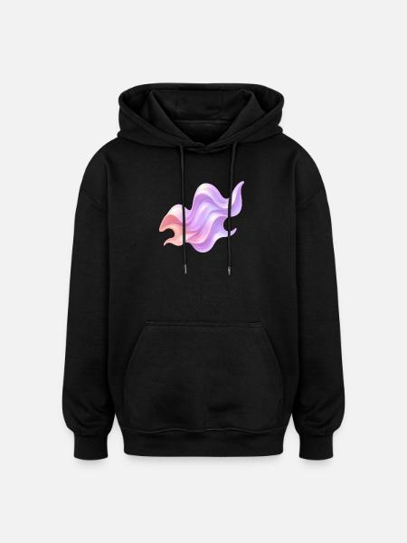 Liquid Waves - Oversized Unisex Hoodie - black