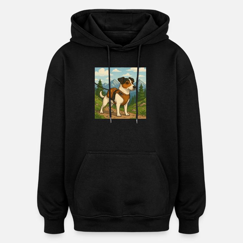 Jack Russel Vagabond - Sweat à capuche oversize unisexe - noir
