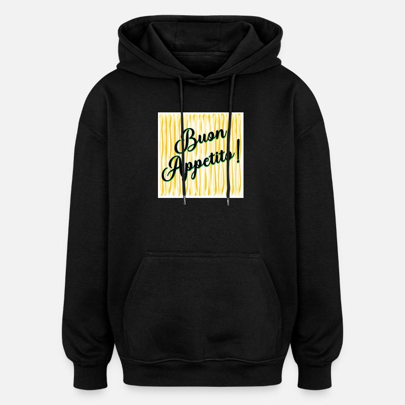 Spaghetti Enjoy your meal - Oversized Unisex Hoodie - black