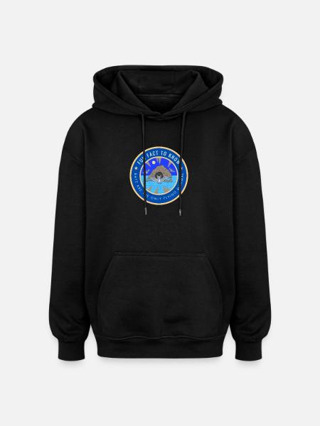 Bats are the only flying mammal - Oversized Unisex Hoodie - black