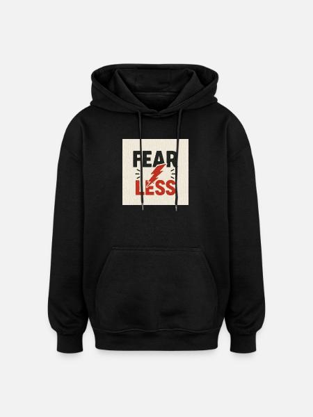 Motivational Power Shock Design - Oversized Unisex Hoodie - black