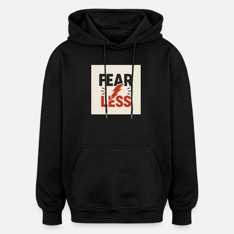 Motivational Power Shock Design - Oversized Unisex Hoodie - black