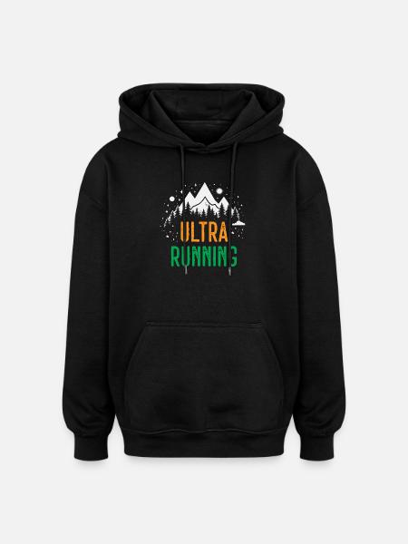 Ultra Running - Oversized Unisex Hoodie - black