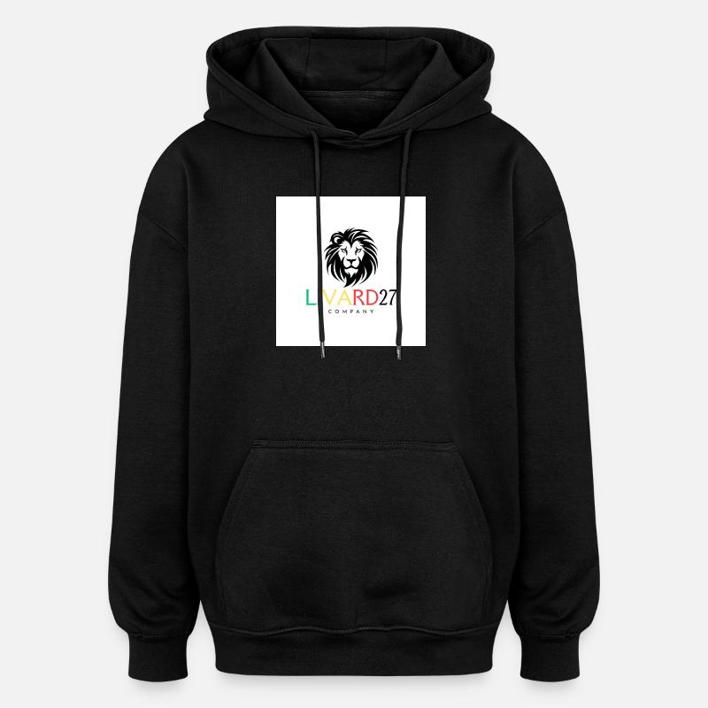 Lion d'Affirmation Élégant et Puissant - Sweat à capuche oversize unisexe - noir
