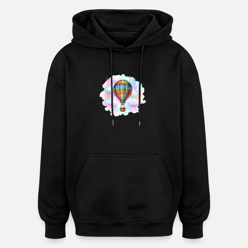 Ballon - Oversized Unisex Hoodie - Schwarz