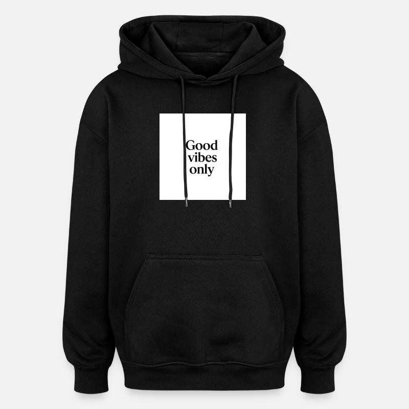 Vibes Positives Épurées - Sweat à capuche oversize unisexe - noir