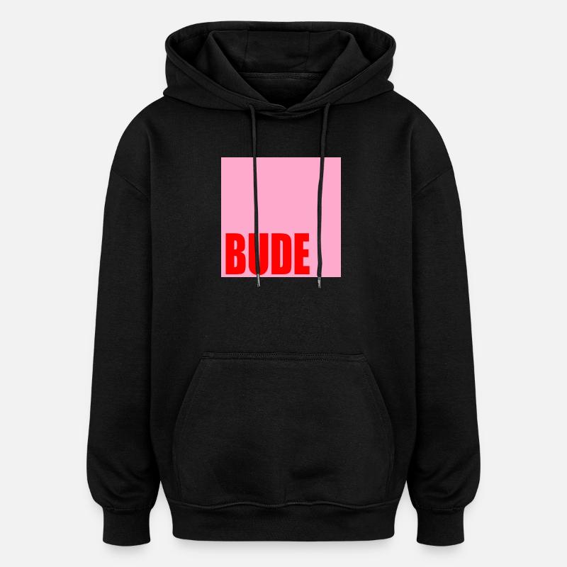 ZUHAUSE WOHNUNG BUDE - Oversized Unisex Hoodie - Schwarz