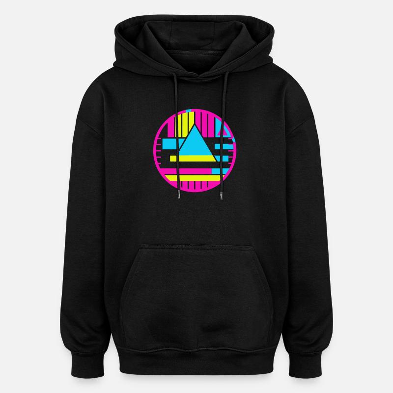 Testzeichen New Wave - Oversized Unisex Hoodie - Schwarz