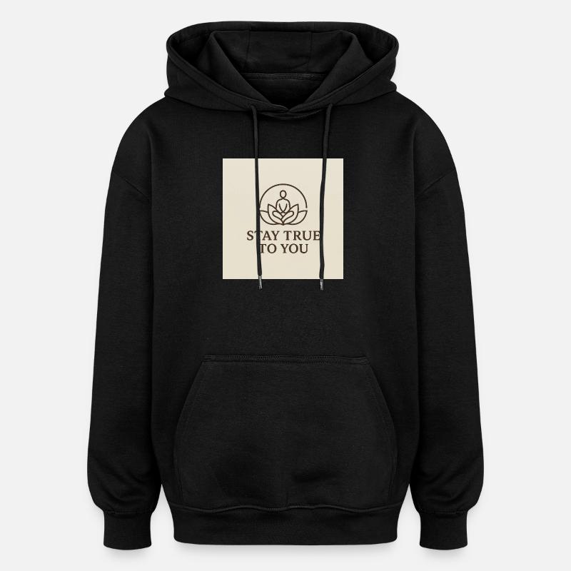 Pleine conscience et équilibre intérieur - Sweat à capuche oversize unisexe - noir