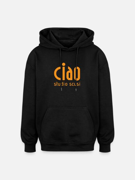 Ciao studio scusi - Oversized Unisex Hoodie - Schwarz