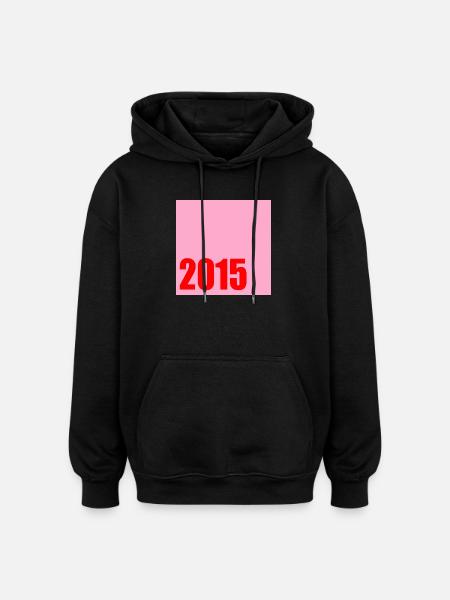 Millésime 2015 Anniversaire - Sweat à capuche oversize unisexe - noir