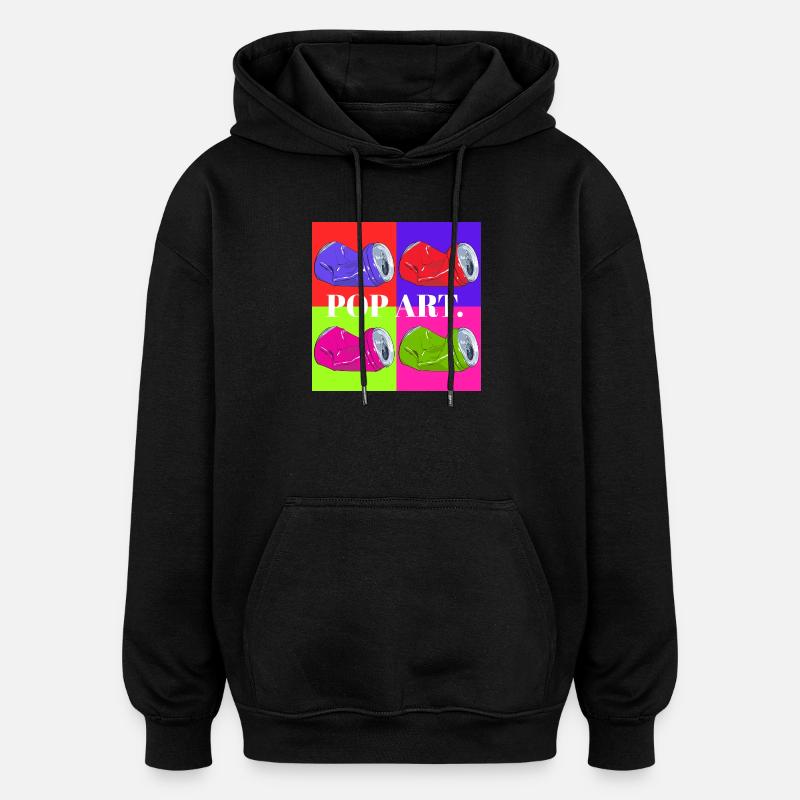 Pop Art Cola Dosen Design - Sweat à capuche oversize unisexe - noir