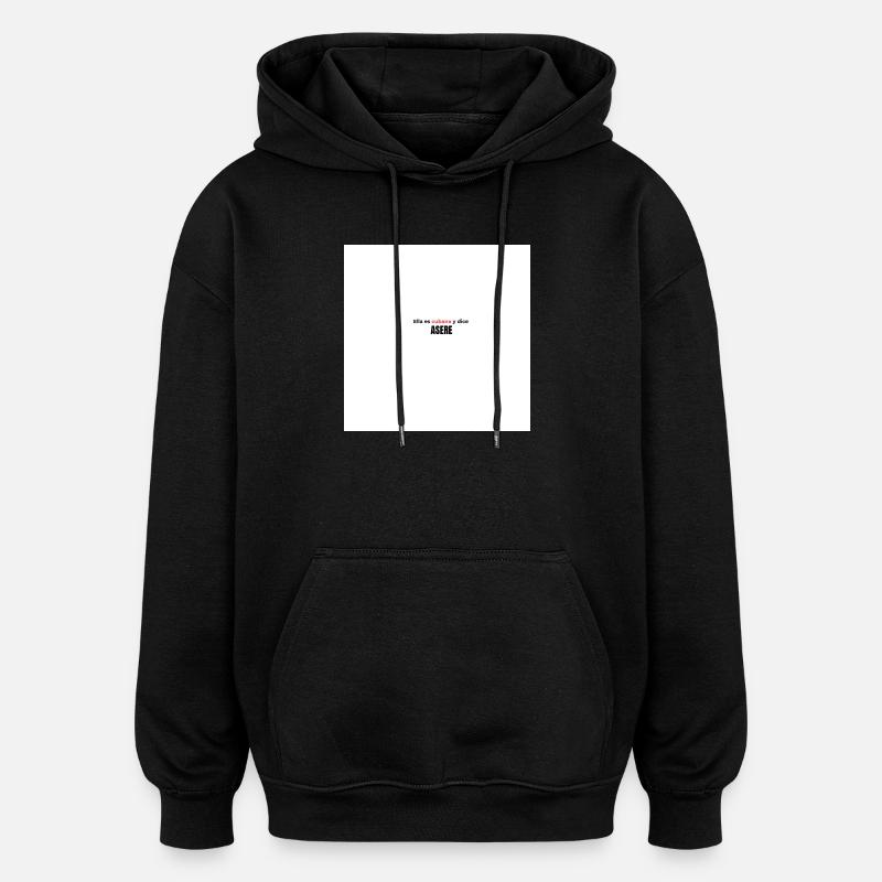 Asere Blanc - Sweat à capuche oversize unisexe - noir