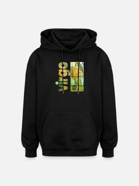 Sternzeichen Jungfrau - Oversized Unisex Hoodie - Schwarz