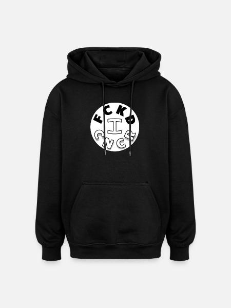 I FUCKED CANCER - Oversized Unisex Hoodie - black