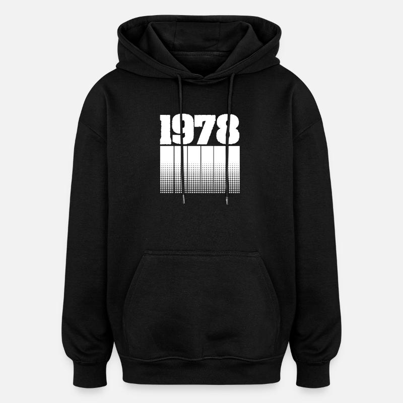 1978 - Sweat à capuche oversize unisexe - noir