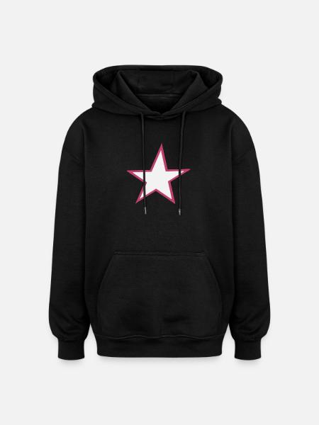 Glowing star motif - Oversized Unisex Hoodie - black