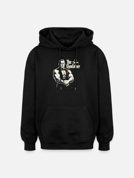 Das GymFather Bold Poster-Design - Oversized Unisex Hoodie - Schwarz