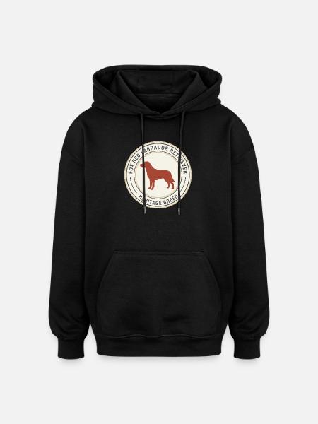 Labrador Retriever Emblem Design - Oversized Unisex Hoodie - Schwarz