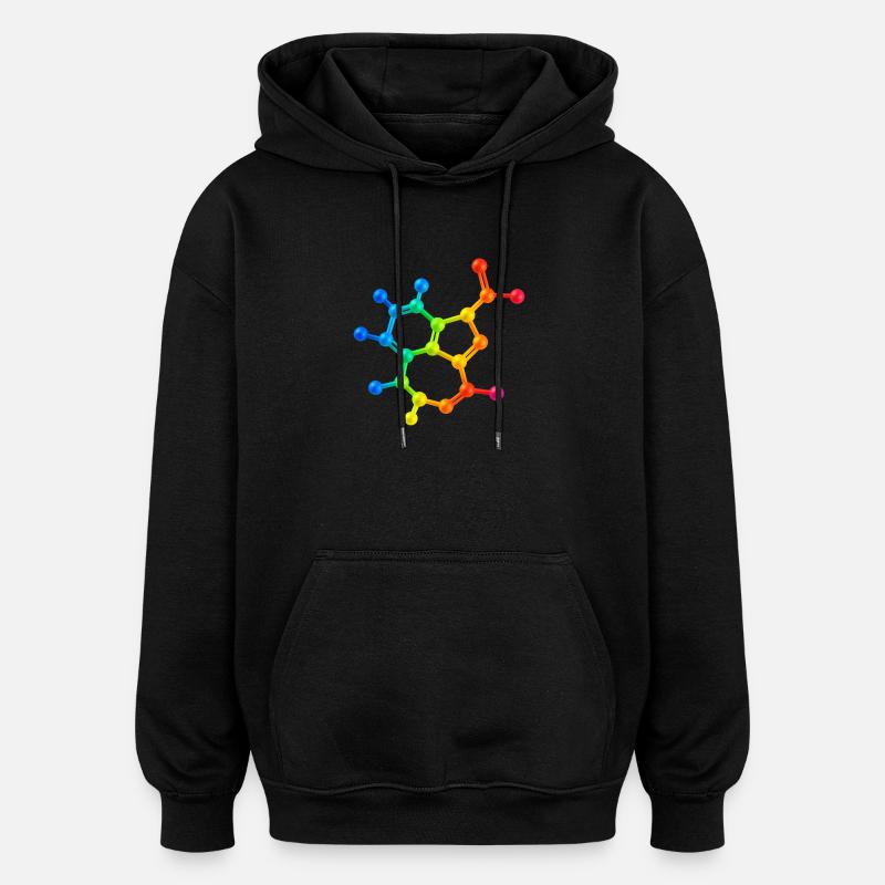 Trippy acid has visual effect - Oversized Unisex Hoodie - black
