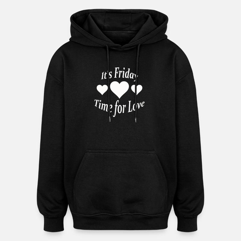C’EST VENDREDI - Sweat à capuche oversize unisexe - noir