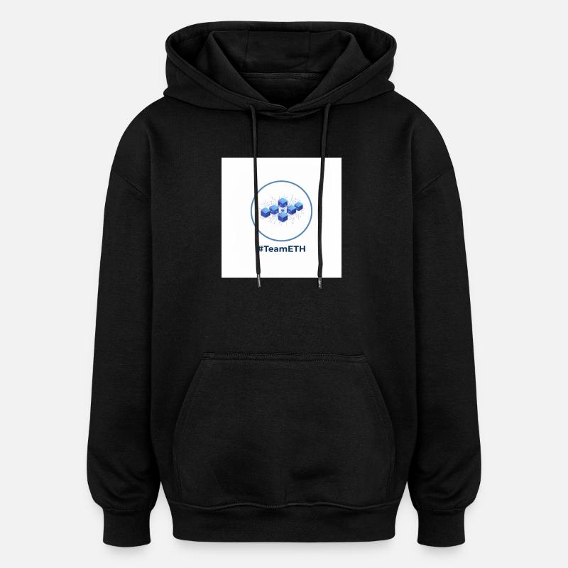 TeamETH Knoten Netzwerk - Oversized Unisex Hoodie - Schwarz