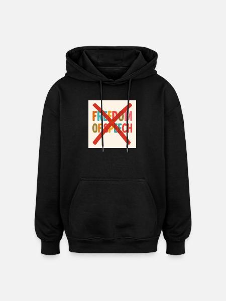 Liberté d’expression - Sweat à capuche oversize unisexe - noir