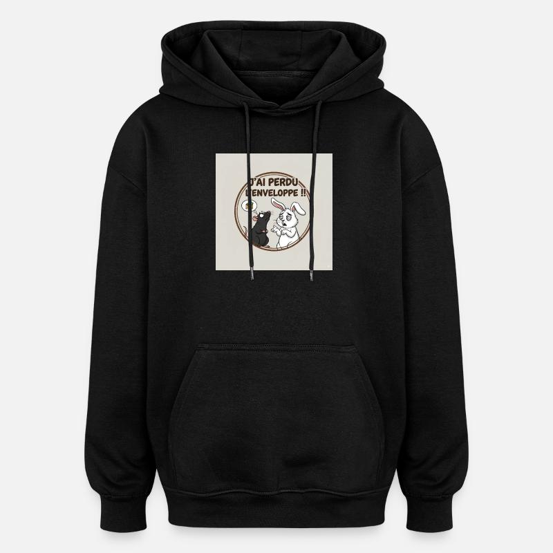 J'ai perdu l'enveloppe - Sweat à capuche oversize unisexe - noir