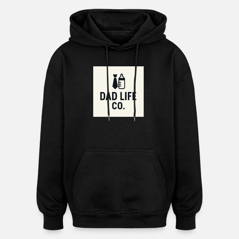 Bouteilles de bureau Dad Life Co - Sweat à capuche oversize unisexe - noir