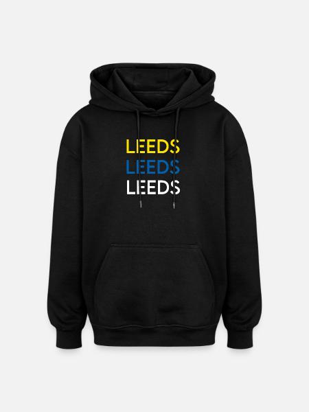 Leeds City Identity Trio - Oversized Unisex Hoodie - black