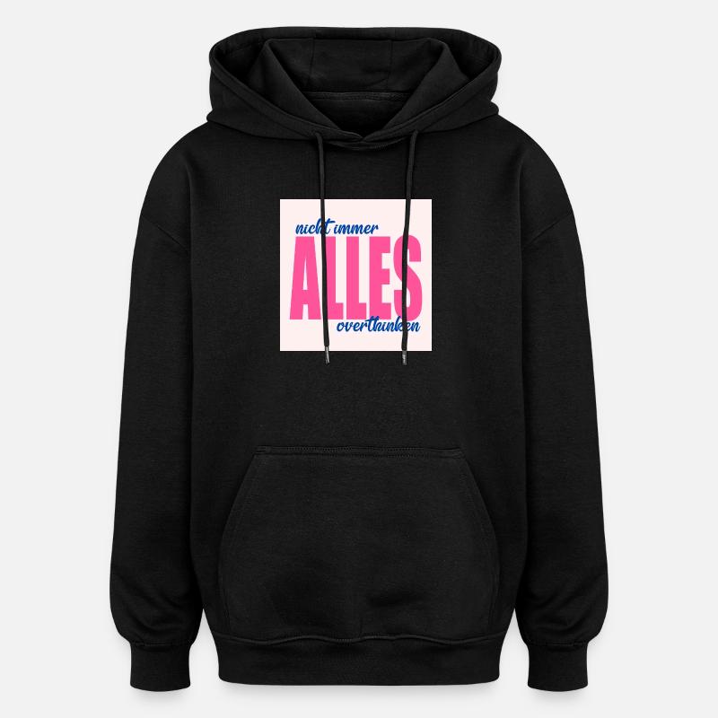 Dictons réfléchis Pensées - Sweat à capuche oversize unisexe - noir