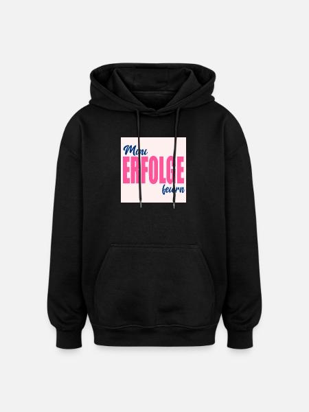 CÉLÉBREZ LES PETITS SUCCÈS - Sweat à capuche oversize unisexe - noir