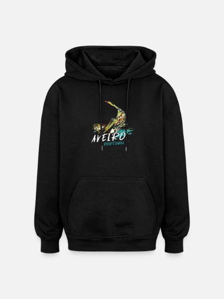 Bugboot moliceiro Aveiro Illustration - Oversized Unisex Hoodie - Schwarz