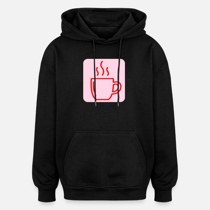 COFFEE CUP COFFEE DRINKER - Oversized Unisex Hoodie - black