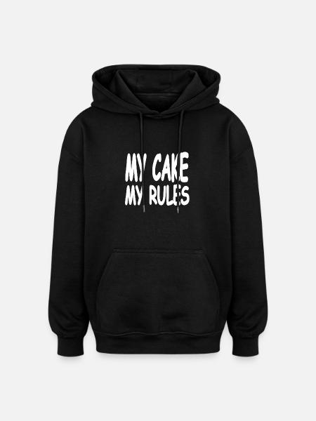 Gâteau - Sweat à capuche oversize unisexe - noir