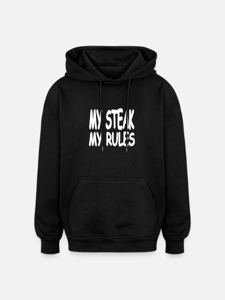 Bifteck - Sweat à capuche oversize unisexe - noir