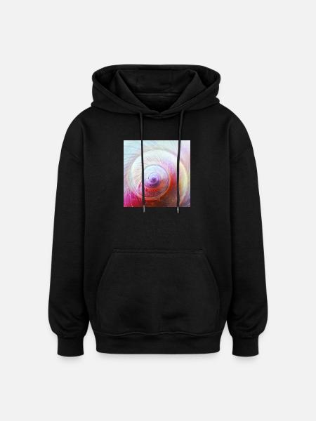 Spiral bowl - Oversized Unisex Hoodie - black