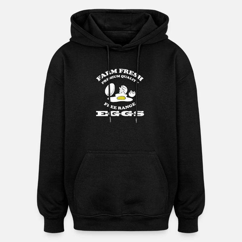 Eggs - Oversized Unisex Hoodie - black